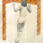 untitled, 2011, pencil, tempera, letterset on paper, 76 X 56 cm