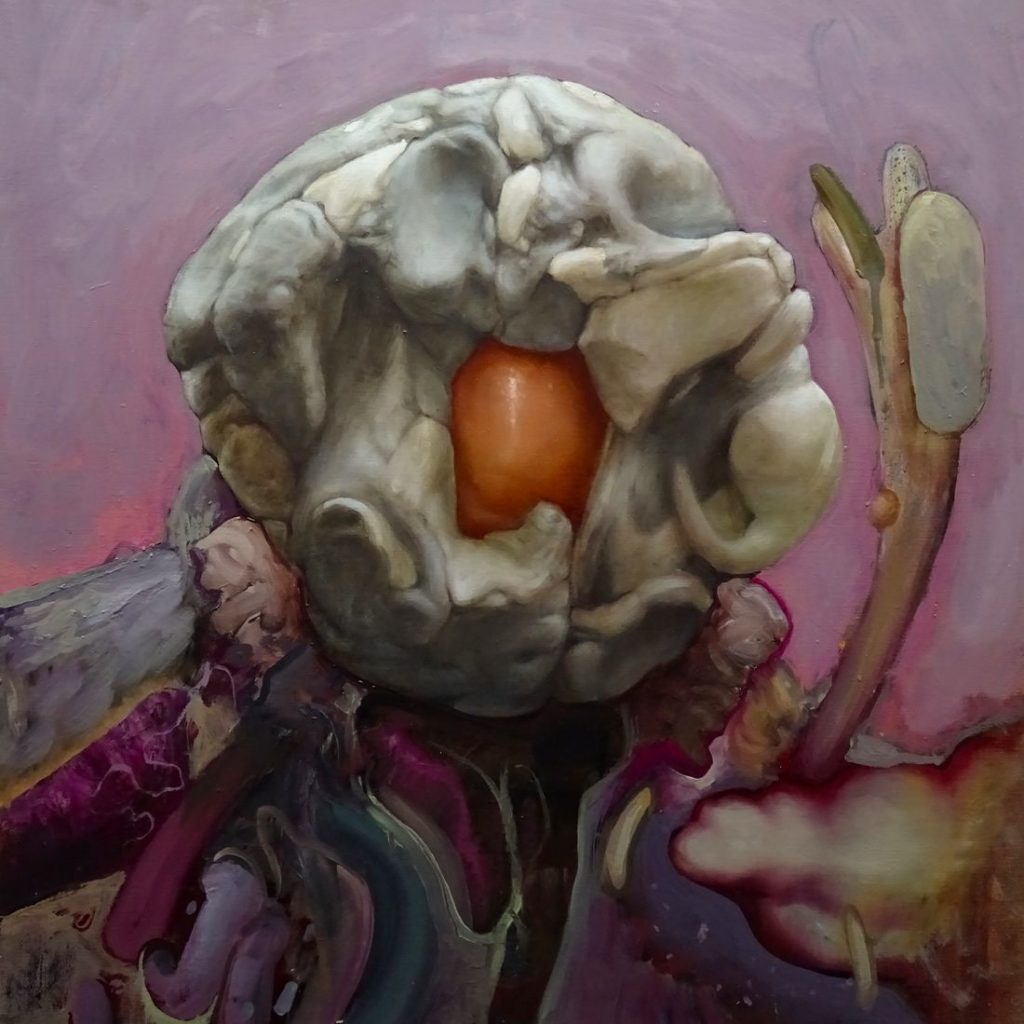 study of the golem, acrylic and oil on canvas, 60x60cm, 2019