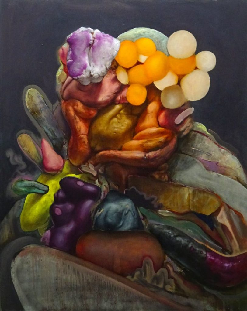 Study of the golem IV, arylic and oil on canvas, 100x80cm, 2019