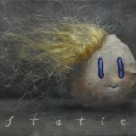 Static, 2023, acrylic and oil on canvas, 45 x 55cm