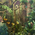 Studium to Encounter in Ontario, 2021, acrylic and oil on canvas, 80x80cm