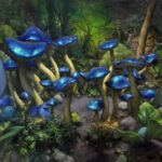 Fairy ring (blue), 2023, acrylic and oil on canvas, 180 x 130cm